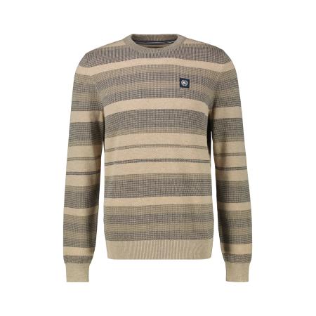 Lerros LERROS Trui beige gemêleerd / navy / grijs / olijfgroen