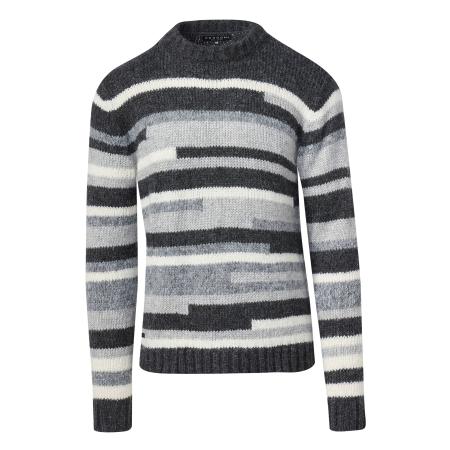 KOROSHI KOROSHI Trui grijs / zwart / wit