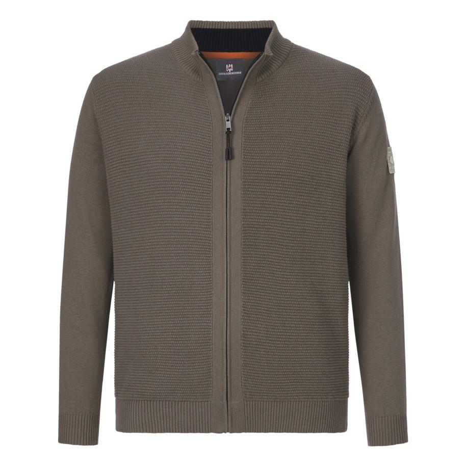 jan vanderstorm Jan Vanderstorm Gebreid vest Thorskarvar bruin -