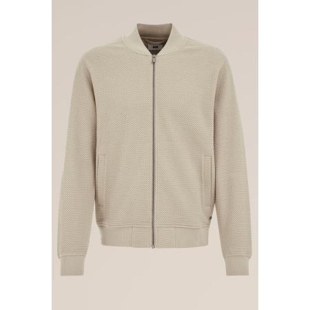 WE Fashion Heren Regular fit bombervest met structuur - Regular fit - Taupe - Katoen - Maat: S