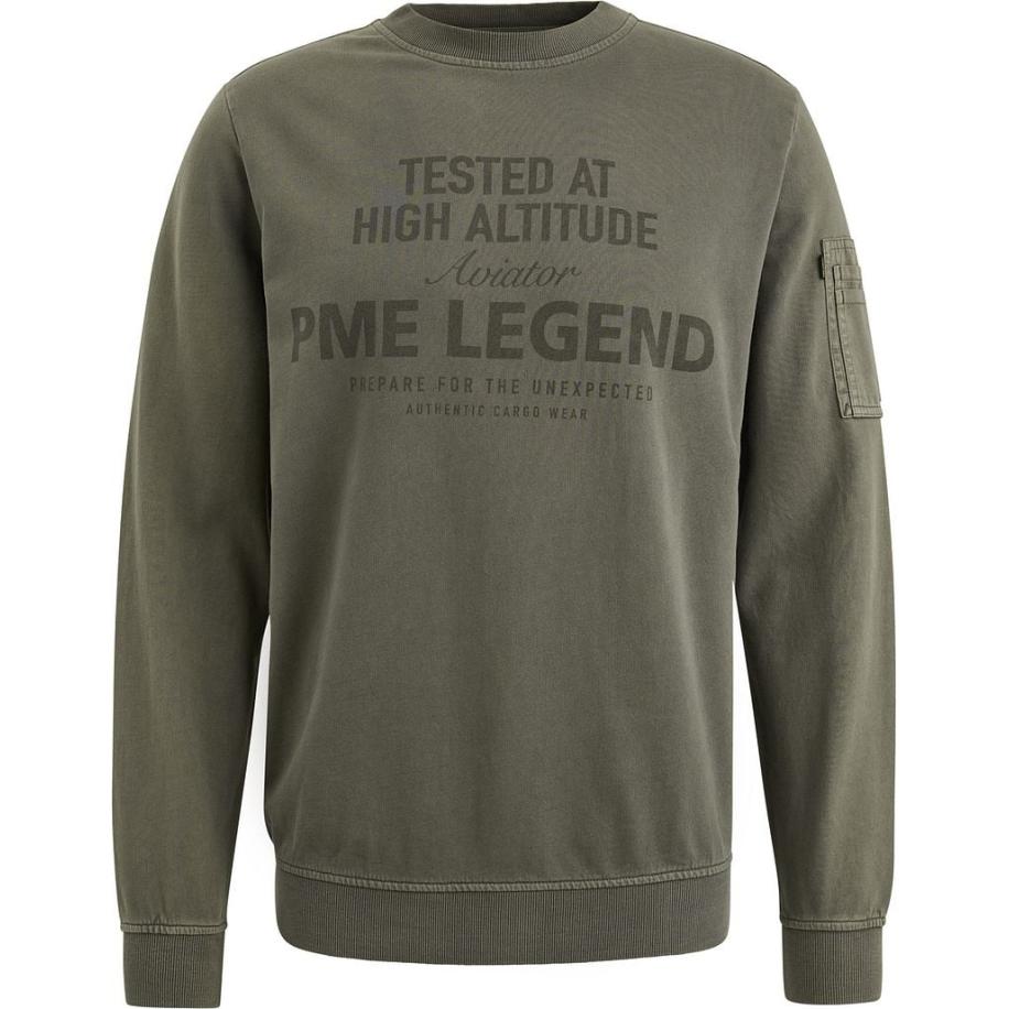 PME Legend Sweater Logo Beluga Groen Groen