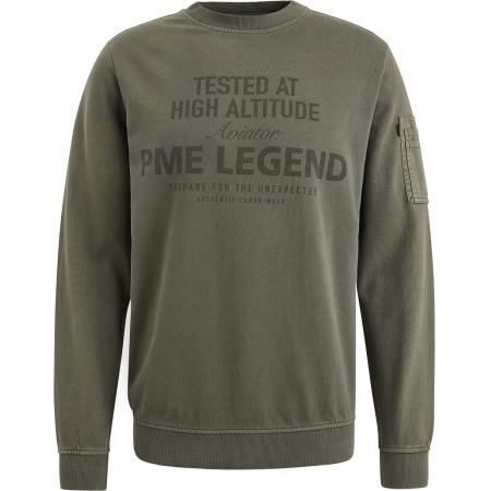 PME Legend Sweater Logo Beluga Groen