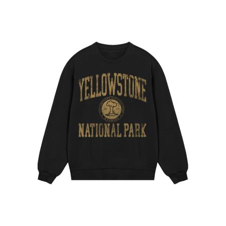F4NT4STIC F4NT4STIC Sweatshirt US National Parks Yellowstone Wyoming geel / zwart