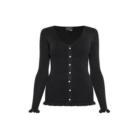 Faina faina Gebreid vest zwart