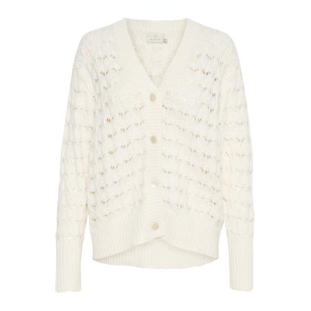 Kaffe Kaffe Gebreid vest Elena wit