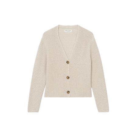 Marc O'Polo Marc OPolo Gebreid vest crème