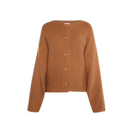 Usha usha WHITE LABEL Gebreid vest camel