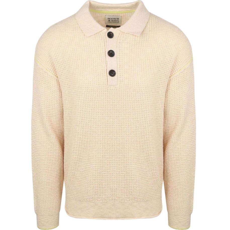 Scotch and Soda Waffle stitch dropped shoulder long Bruin