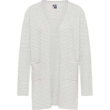 DreiMaster DreiMaster Maritim Gebreid vest Kilata grijs gemêleerd / wolwit