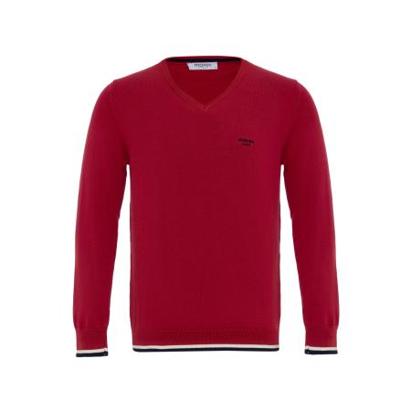 Moxx Paris Moxx Paris Trui robijnrood / zwart / wit