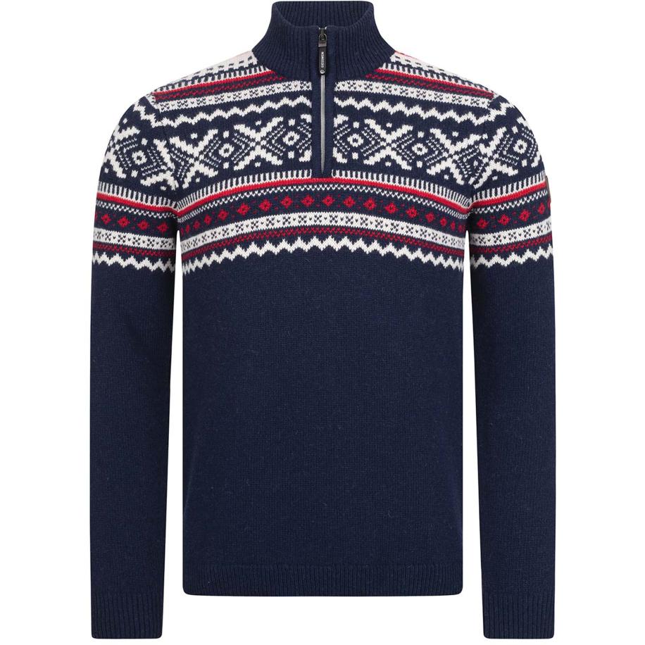 Giesswein GIESSWEIN Trui donkerblauw / rood / wit -