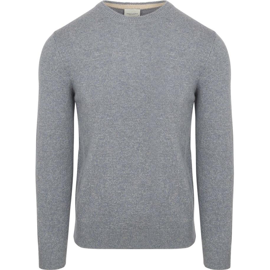 Profuomo Pullover Wol Blend Blauw Blauw