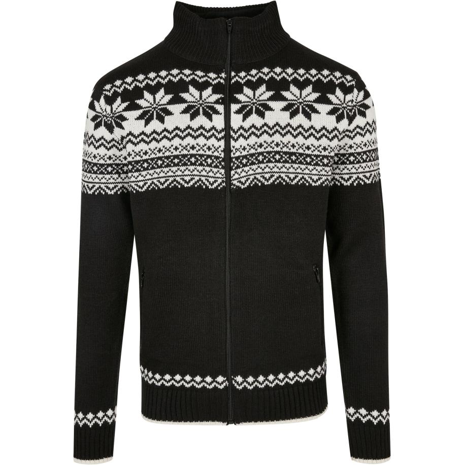 Brandit Gebreid vest zwart / wit Zwart