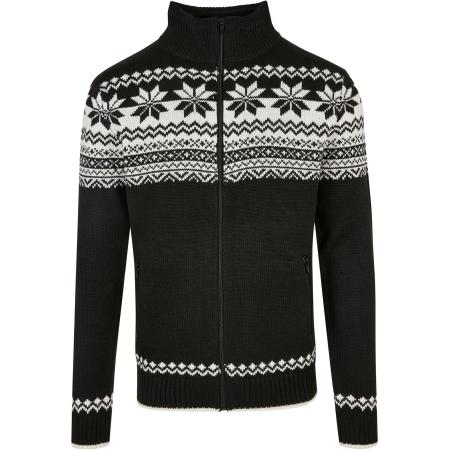 Brandit Gebreid vest zwart / wit