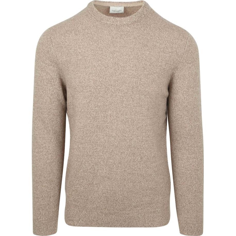 Profuomo Pullover Wol Blend Sand Bruin