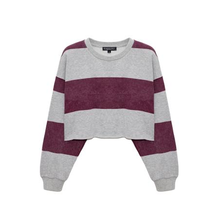 No Matter What No Matter What Sweatshirt Egal grijs gemêleerd / bourgogne