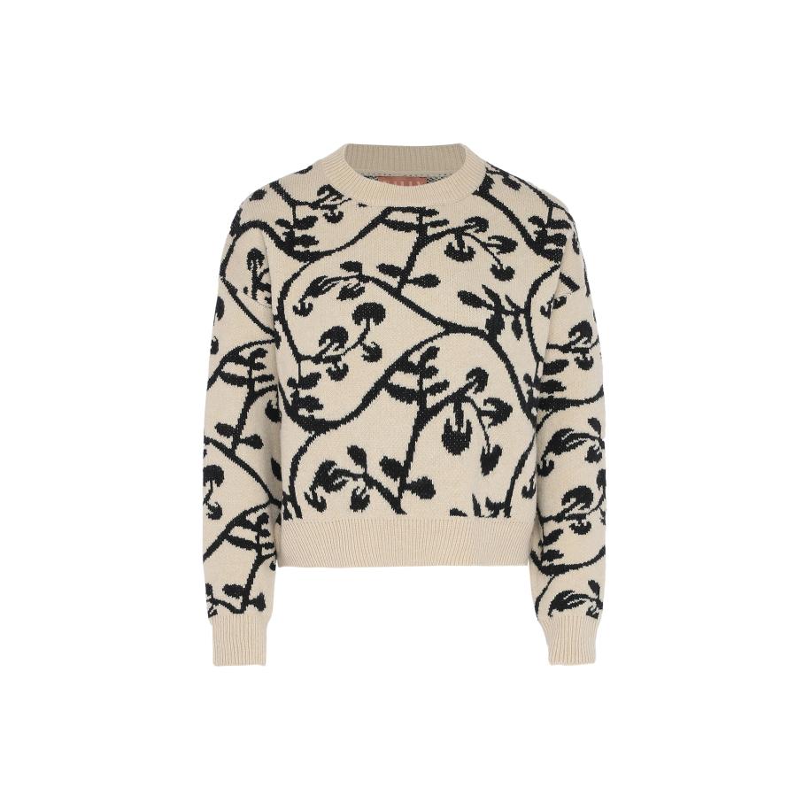 NALLY Trui beige / zwart Bruin