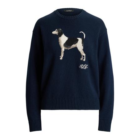 Lauren Ralph Lauren Lauren Ralph Lauren Trui RIEDNEE navy / cappuccino / donkerbruin