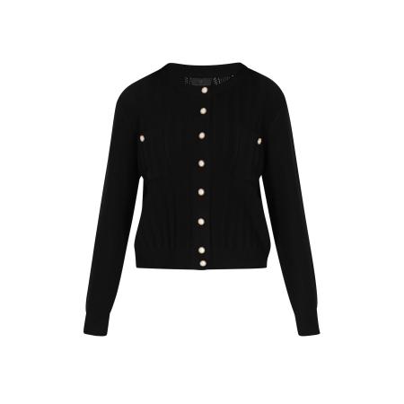 DreiMaster DreiMaster Klassik Gebreid vest Classic Look zwart