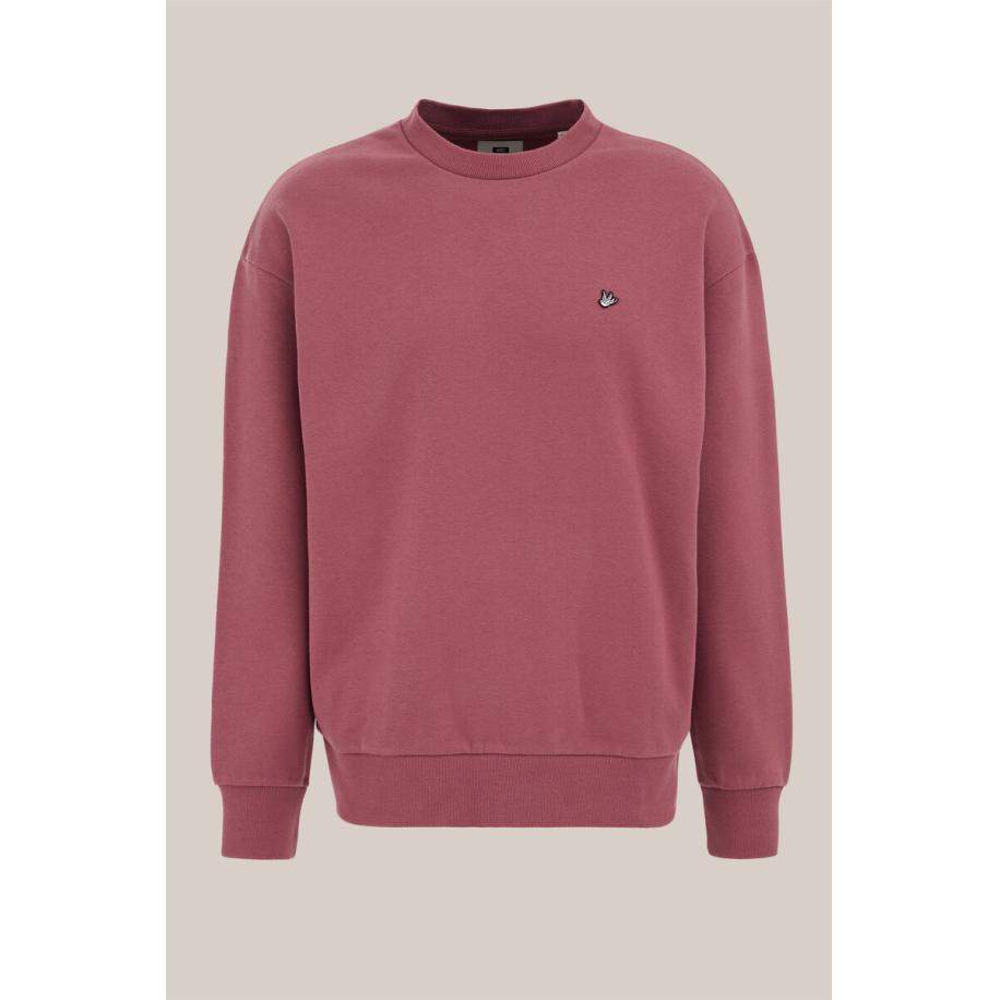 WE Fashion Heren oversized sweater - Oversized - Lichtrood - Katoen - Maat: XS Rood