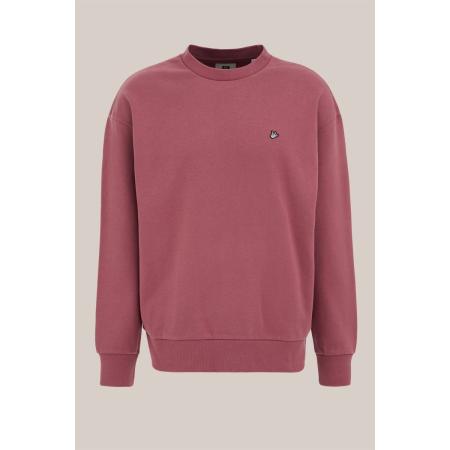 WE Fashion Heren oversized sweater - Oversized - Lichtrood - Katoen - Maat: XS