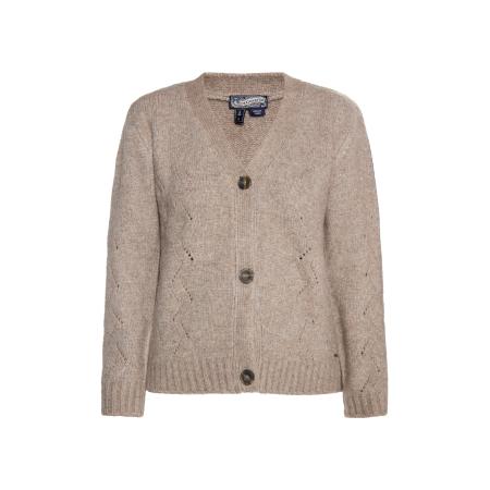 DreiMaster DreiMaster Vintage Gebreid vest lichtbruin