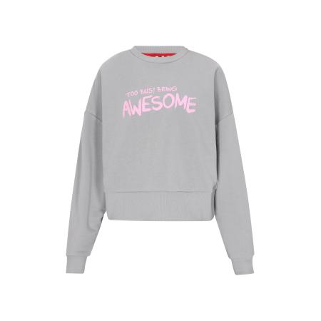 myMo ROCKS Sweatshirt Comfy grijs / rosa