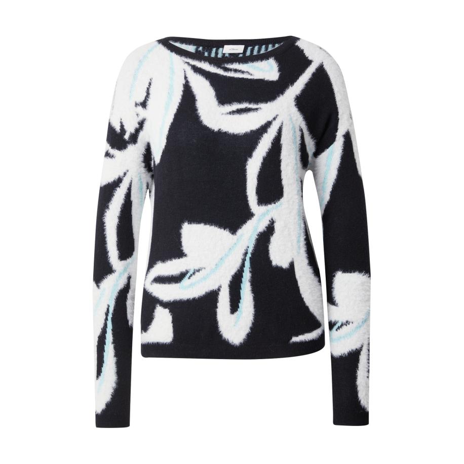 s.Oliver BLACK LABEL s.Oliver BLACK LABEL Trui hemelsblauw / zwart / wit -