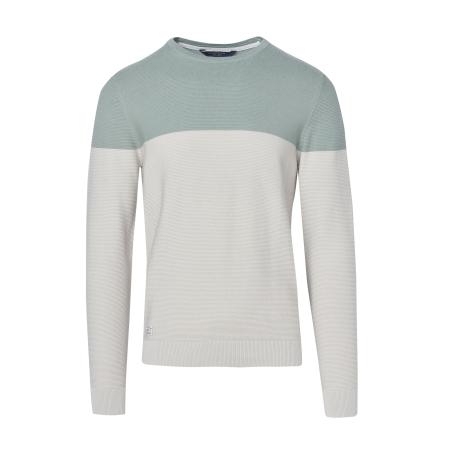 KOROSHI KOROSHI Trui lichtgrijs / mintgroen