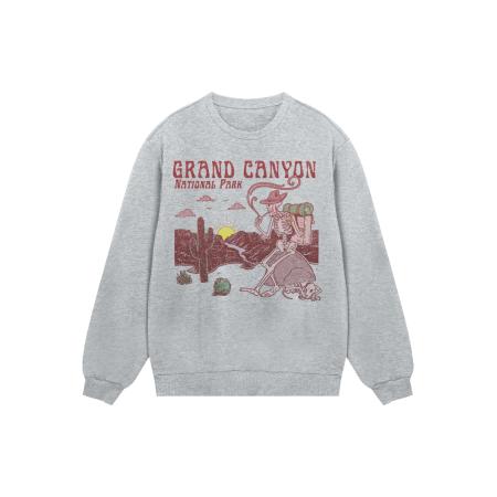 F4NT4STIC Sweatshirt US National Parks Grand Canyon Sunrise grijs / oudroze / rood