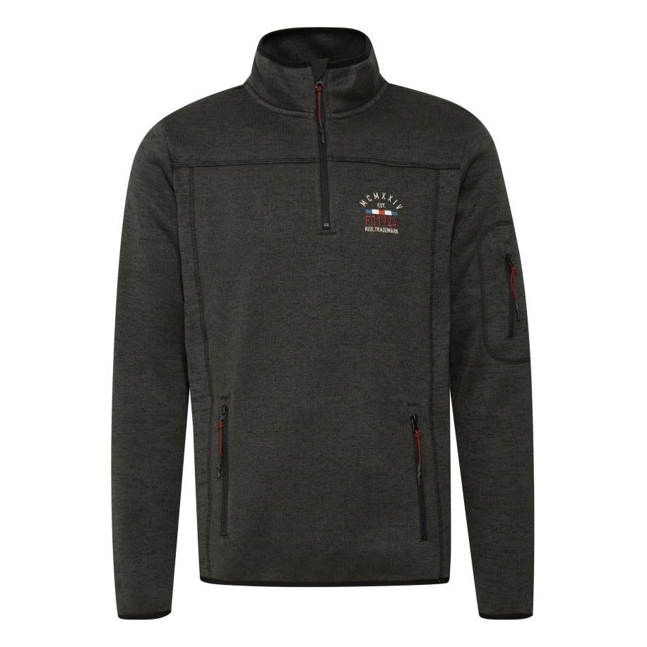 FQ1924 FQ1924 Trui BIRK donkergrijs / bloedrood / wit -