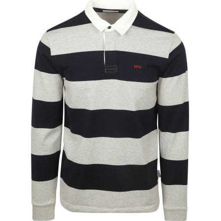 McGregor Rugbyshirt Streep Navy Grijs