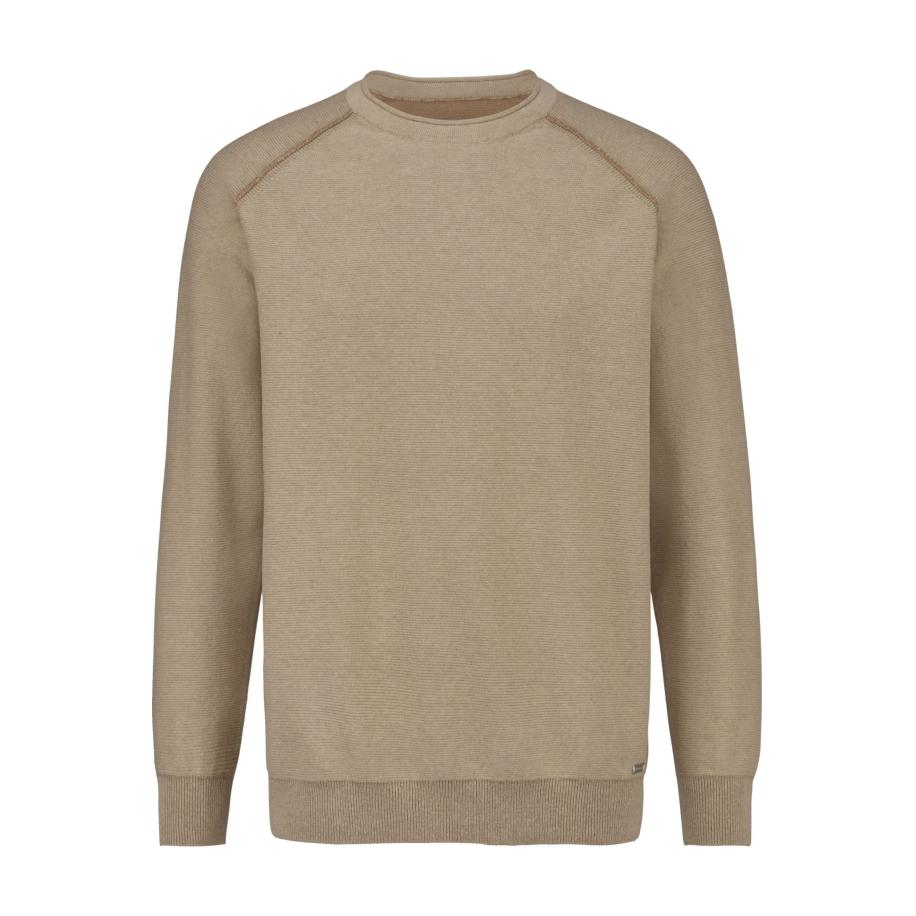 BABISTA Trui ronde halsbeige, Effen Bruin