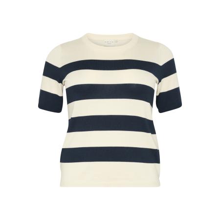 KAFFE CURVE Trui KC Malia navy / wit