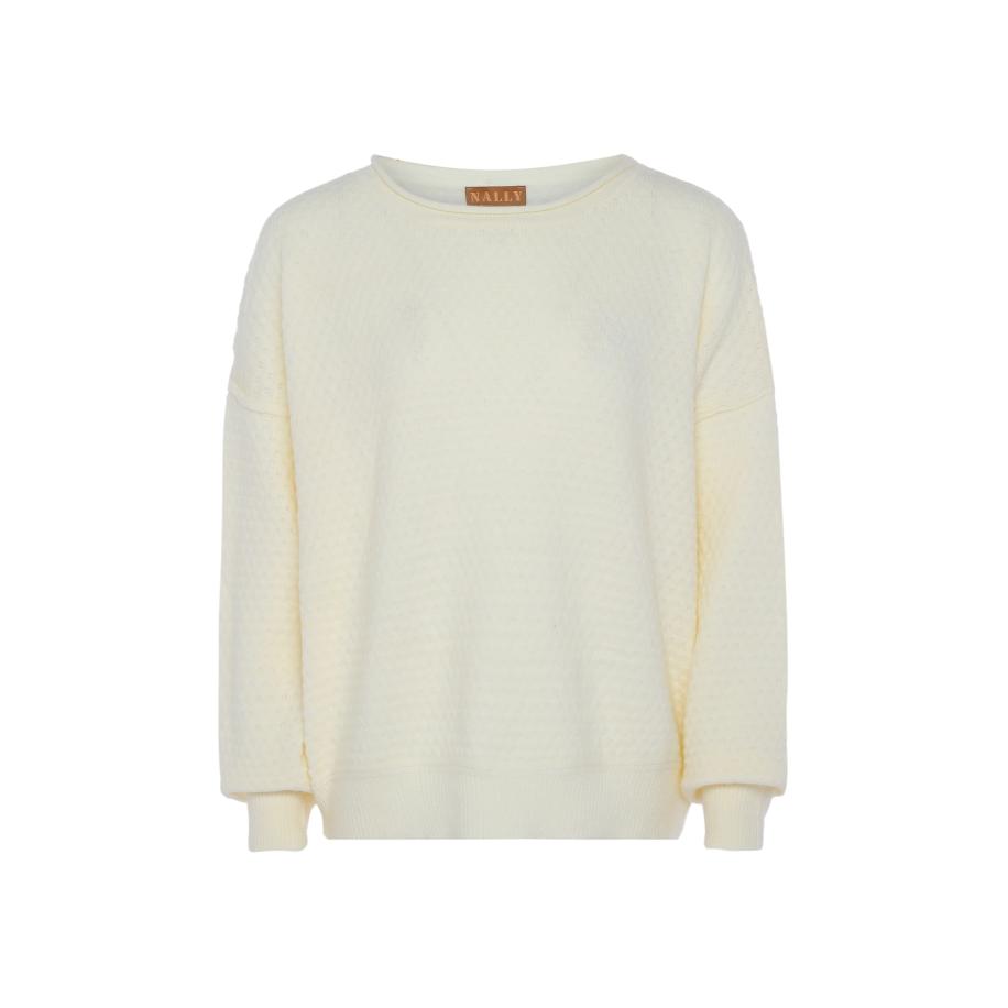 NALLY Trui wolwit Wit