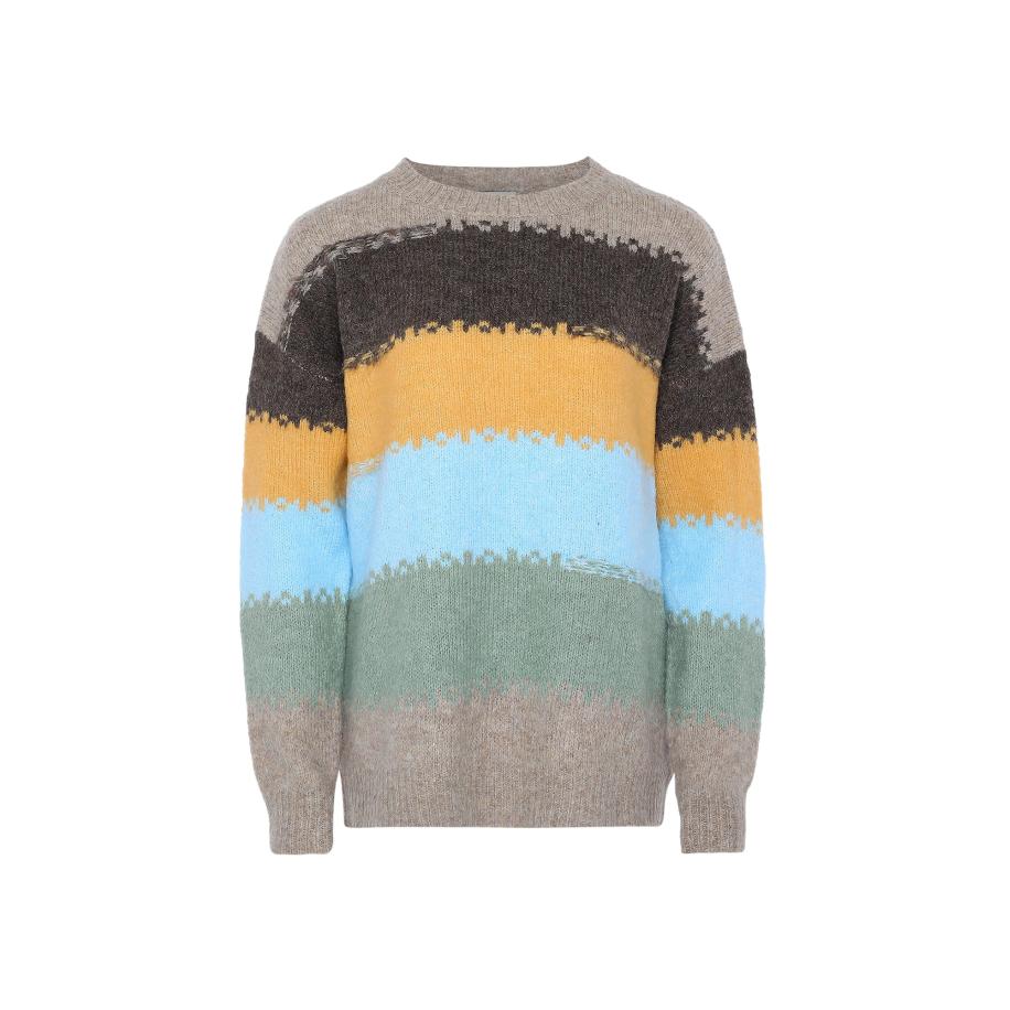 Tanuna Tanuna Trui Tanuna lichtblauw / bruin gemêleerd / oranje gemêleerd / zwart gemêleerd -