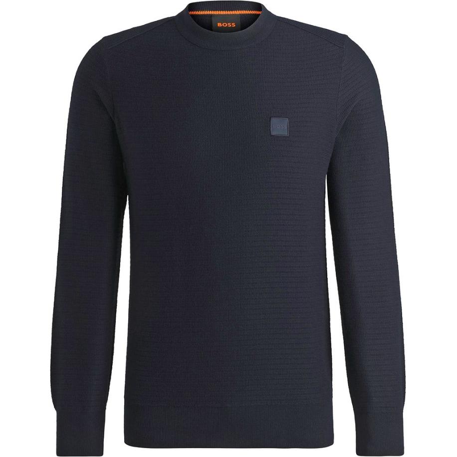 BOSS Trui Anion Navy Blauw