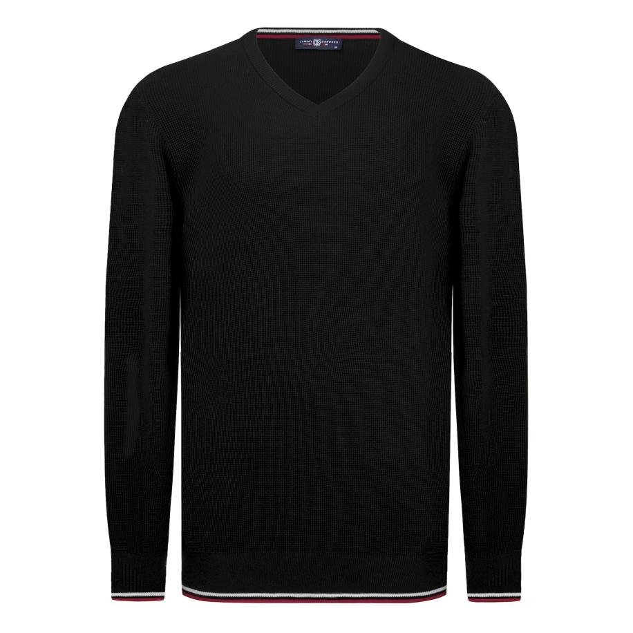 Jimmy Sanders Jimmy Sanders Trui karmijnrood / zwart / wit -