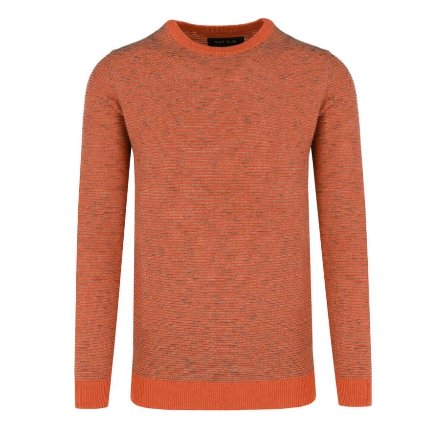Marvelis Casual Trui ronde hals roest, Effen Bruin