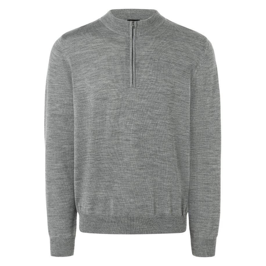 MAERZ Superwash Trui ritssluiting, Effen Multicolor