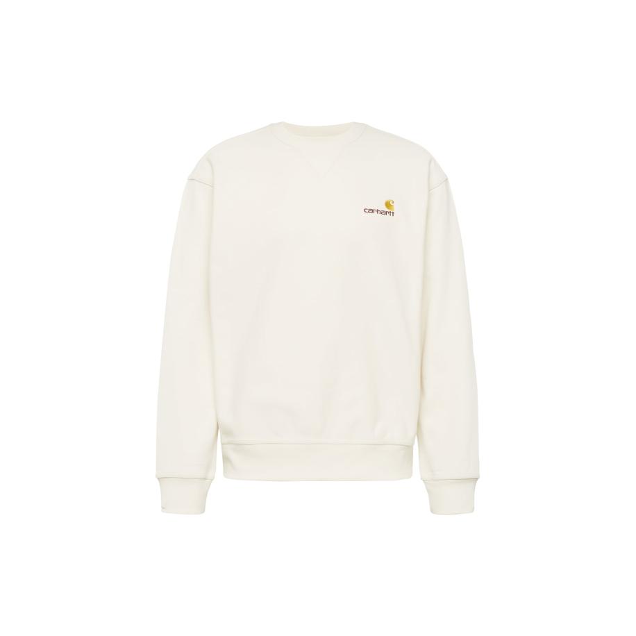 Carhartt WIP Carhartt WIP Sweatshirt American Script beige / chocoladebruin / geel -
