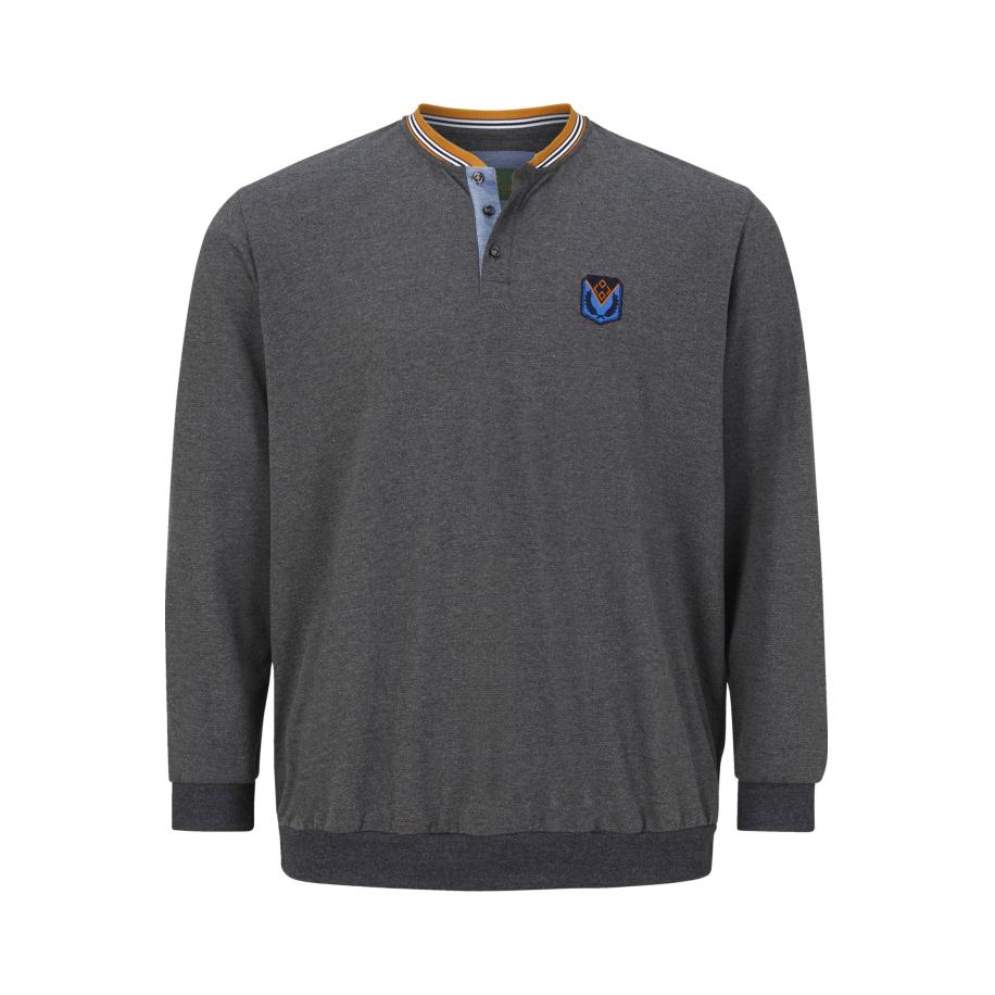 Charles Colby Sweatshirt donkergrijs, Melange Grijs