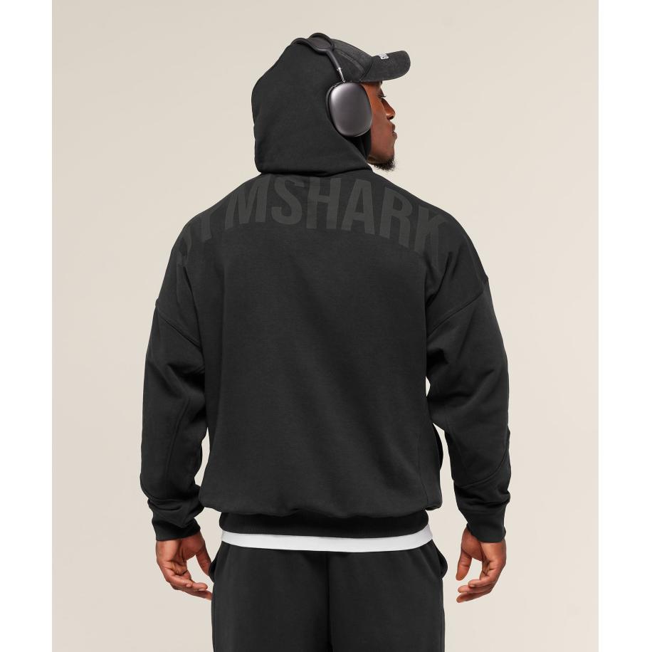 Gymshark Power Hoodie Black/Asphalt Grey Zwart