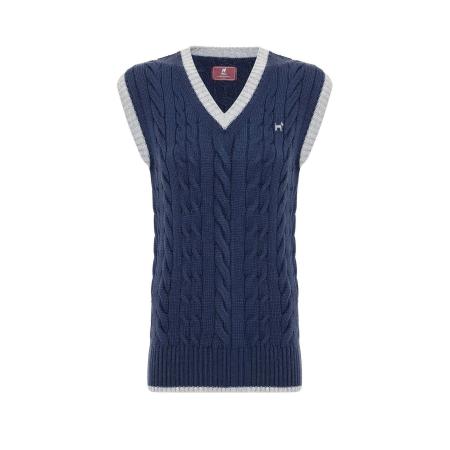 Williot Williot Trui donkerblauw / grijs gemêleerd