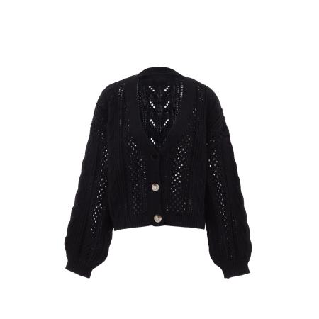 aleva aleva Gebreid vest zwart