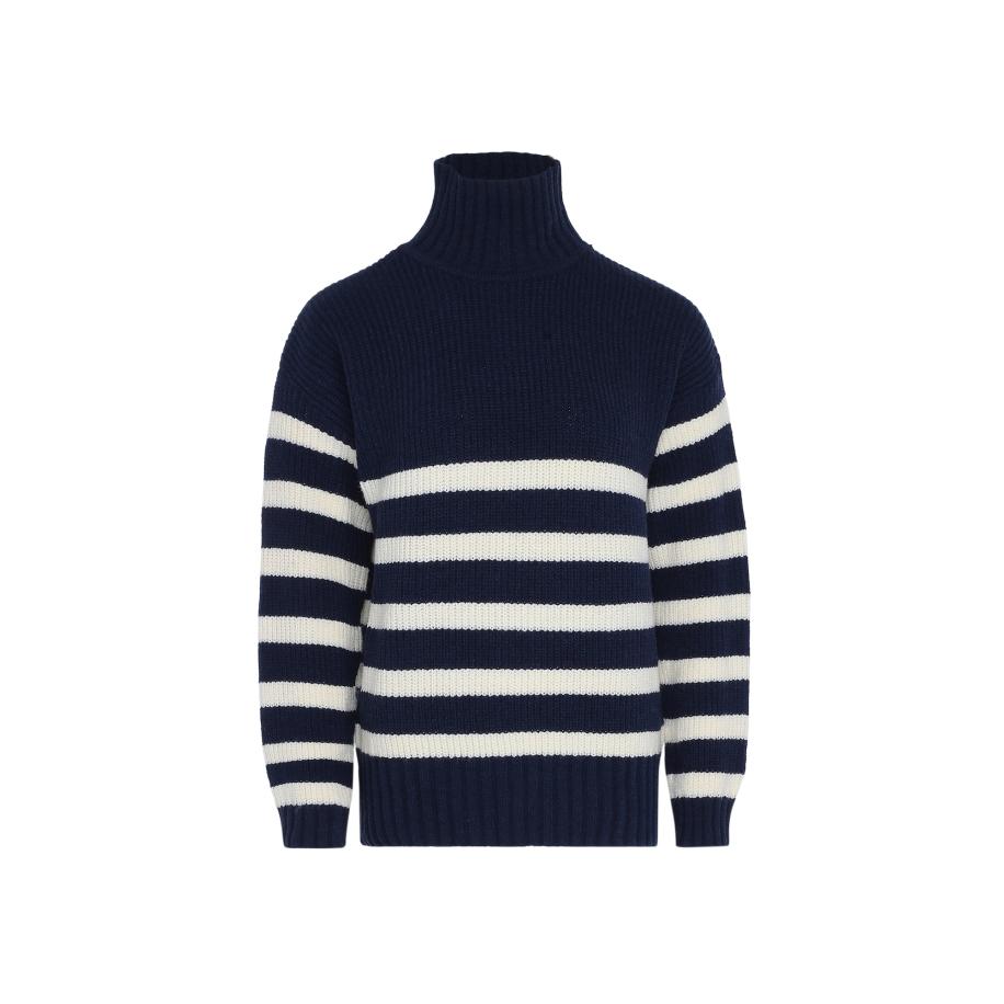 BLONDA BLONDA Trui donkerblauw / wolwit -