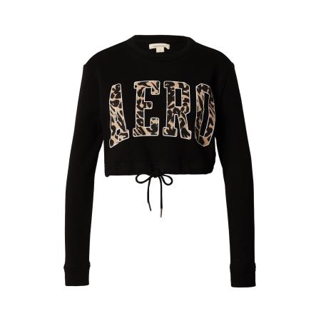 Aeropostale AÉROPOSTALE Sweatshirt taupe / zwart / wit