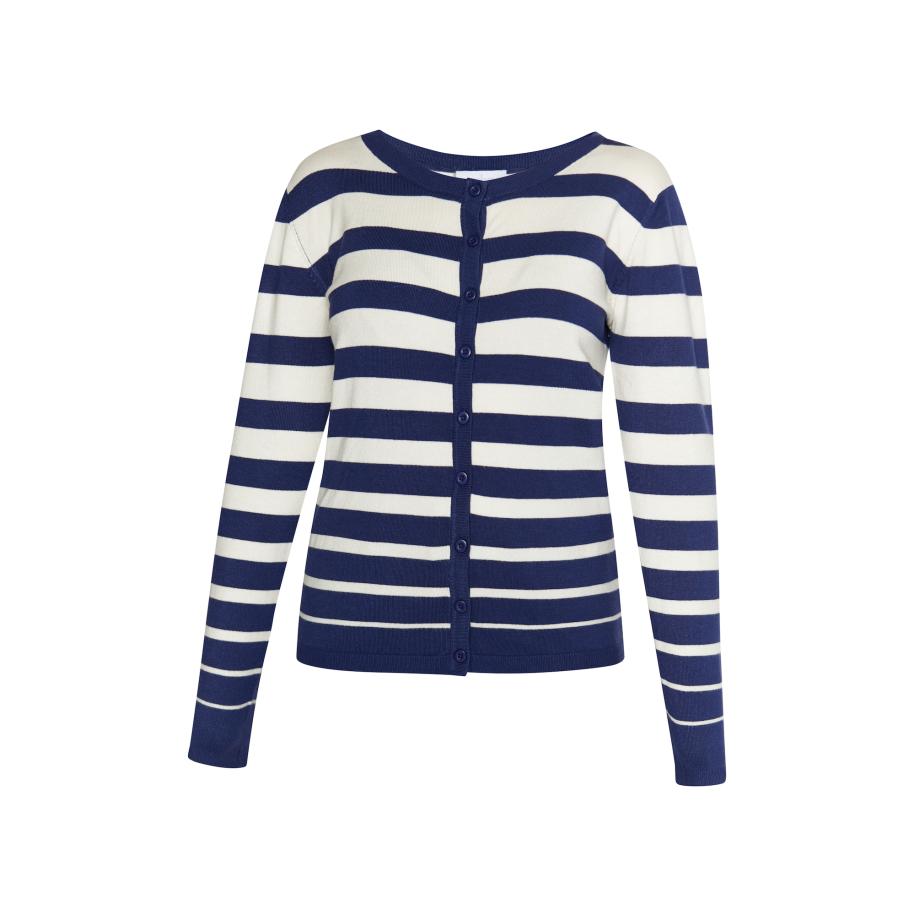 Usha usha BLUE LABEL Gebreid vest Fenia marine / wit -