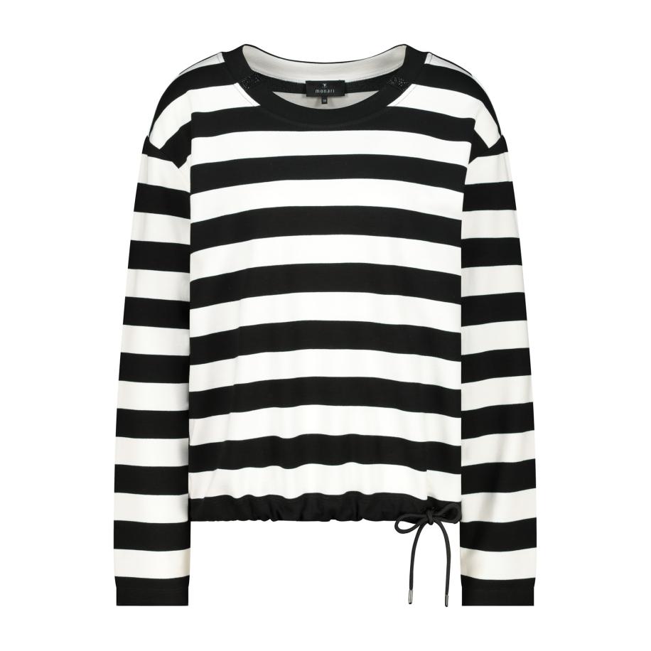 Monari monari Sweatshirt zwart / wit -