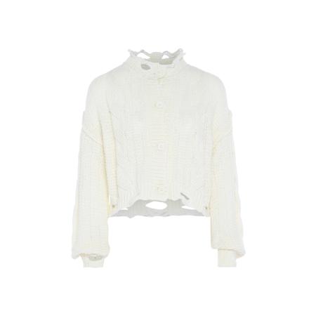 MYMO MYMO Gebreid vest wolwit